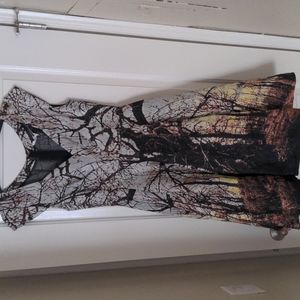 Tracy Reese Winter Wonderland Linen Silk Dress Size 2